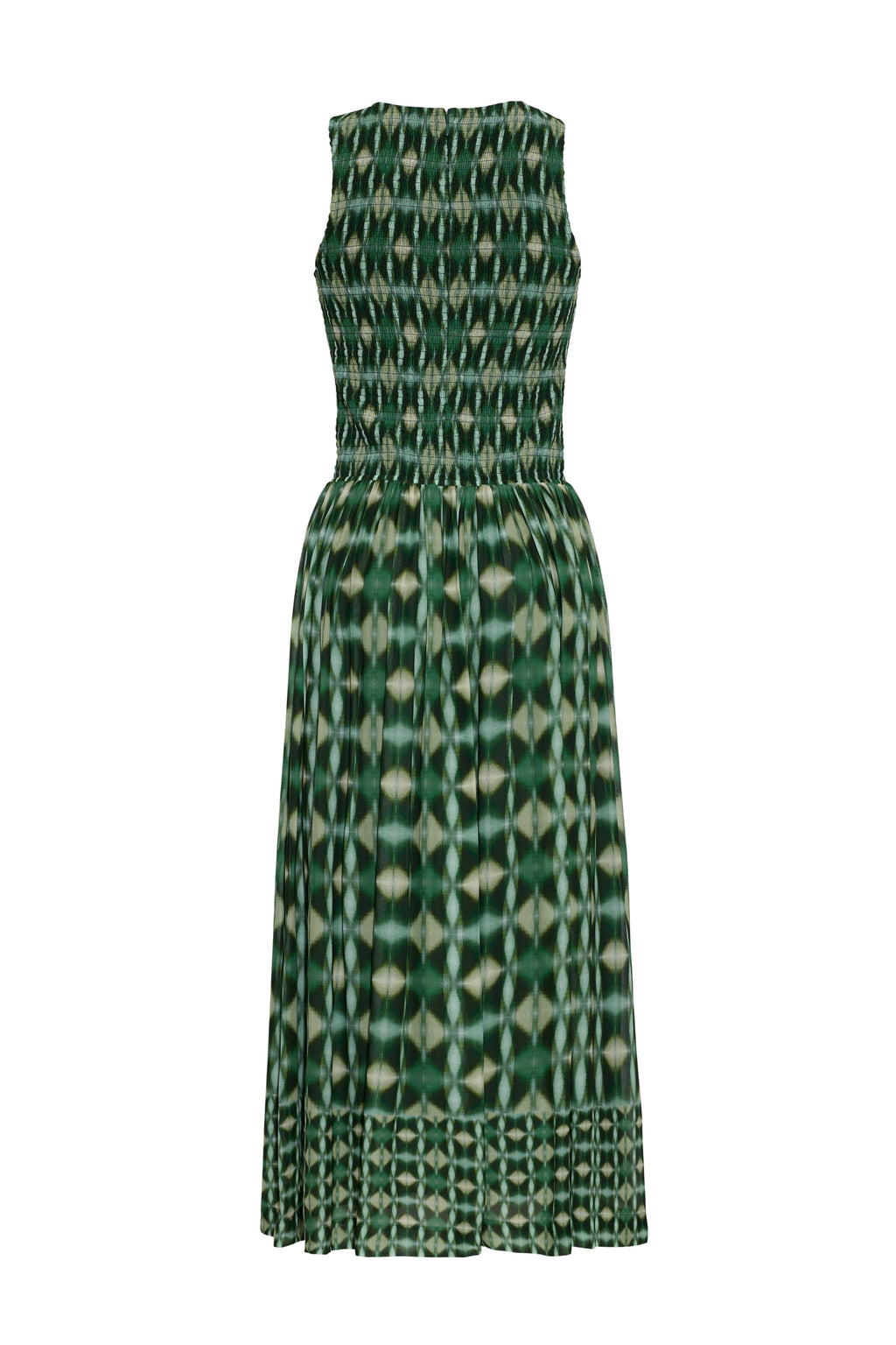 Vesper Midi Dress in Ashford Geo Moss