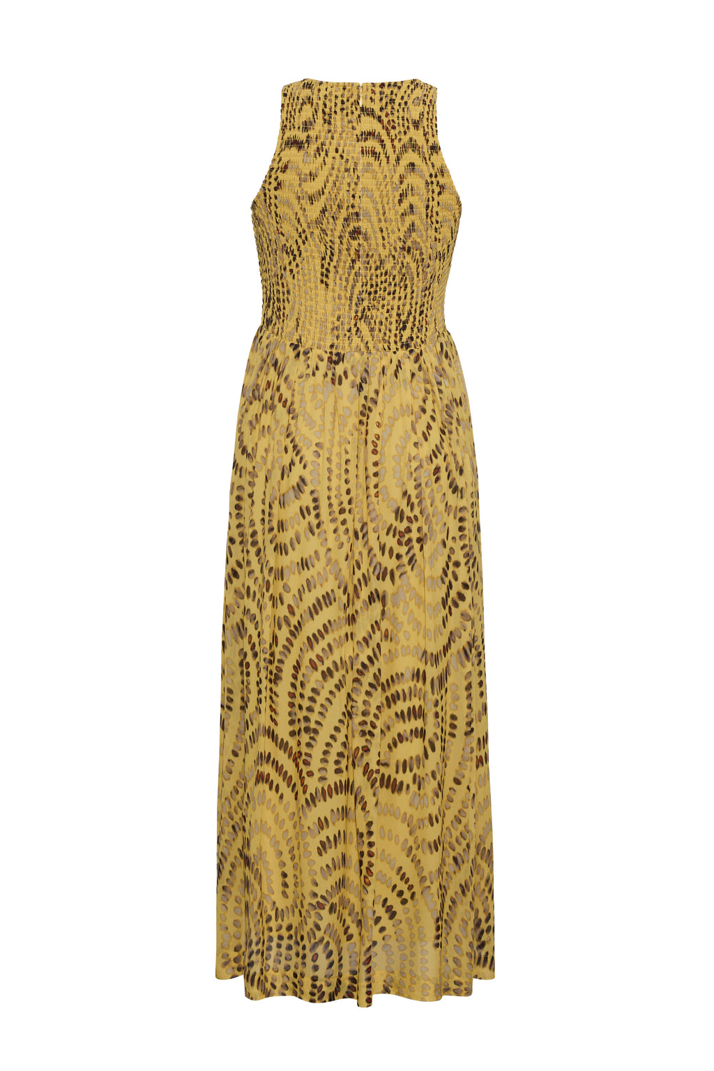 Vesper Midi Dress in Veneta Arc Yellow