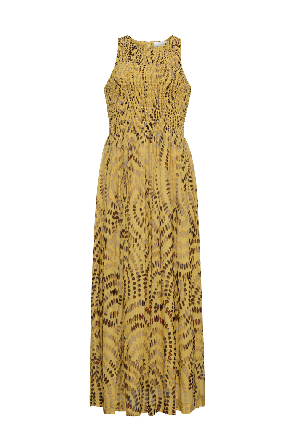 Vesper Midi Dress in Veneta Arc Yellow