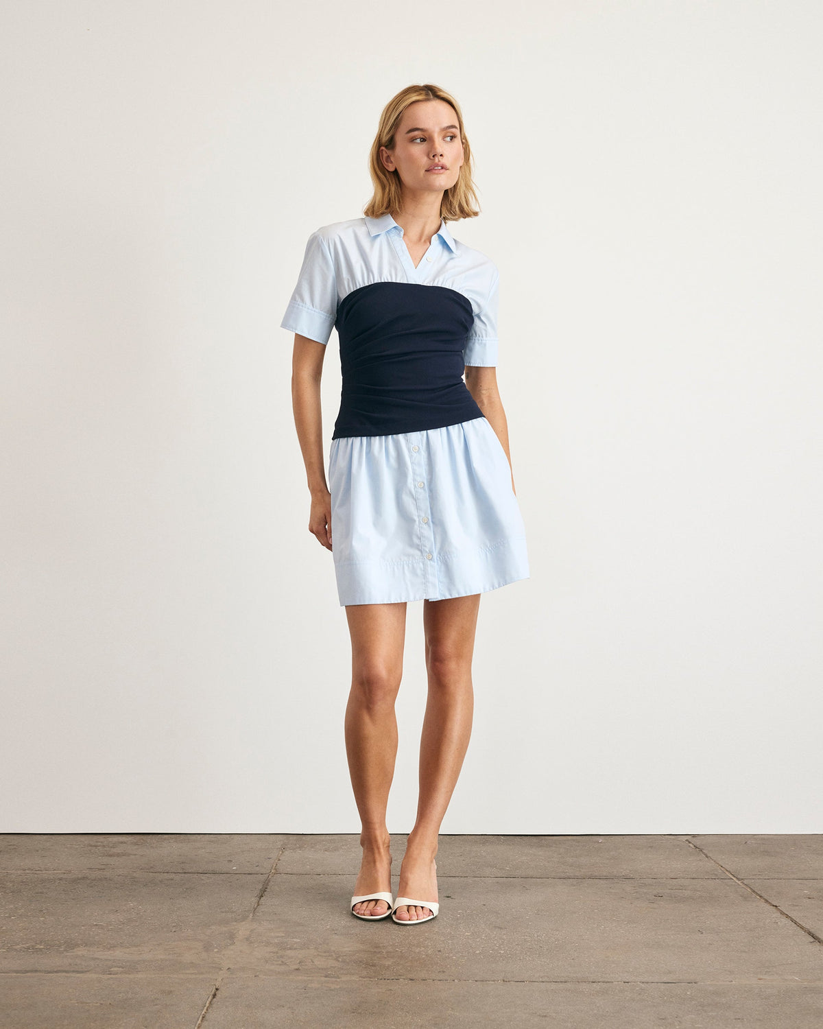 Leanne Dress in Oxford Blue & Maritime Blue