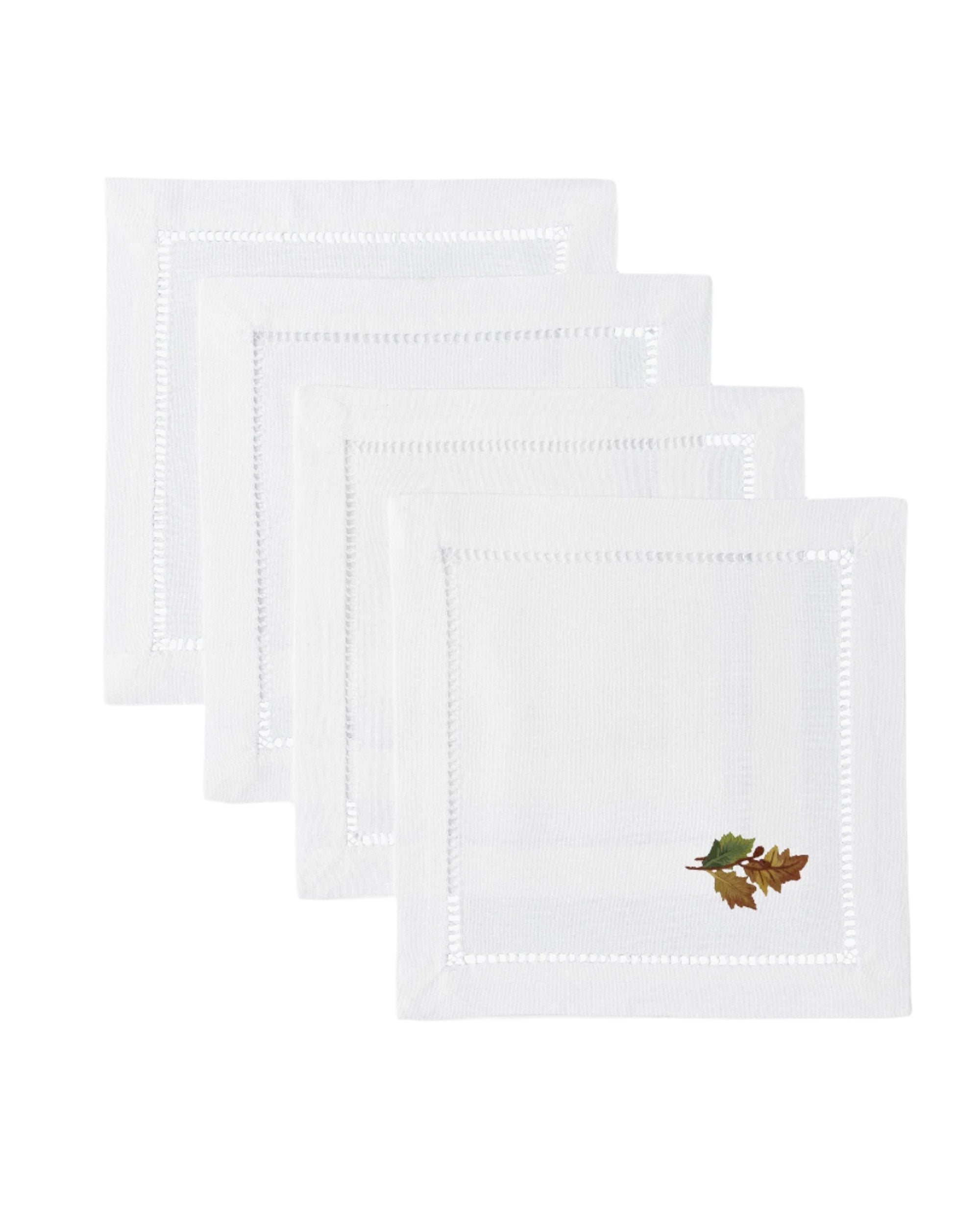 Leaves & Acorns Cocktail Napkins, Set of 4