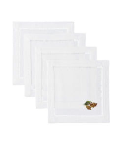 Leaves & Acorns Cocktail Napkins, Set of 4