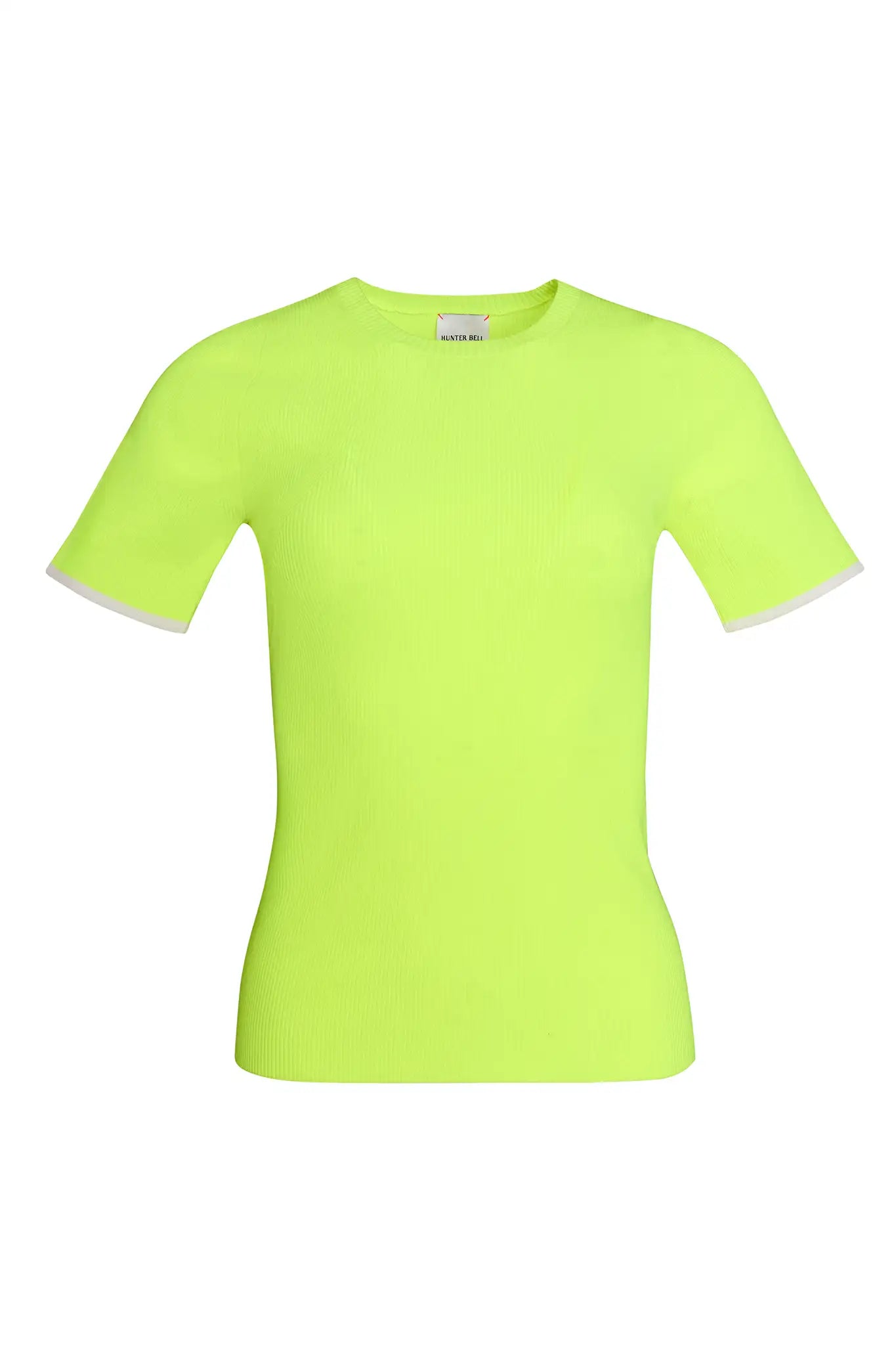 Lee Top in Neon Yellow with Cream