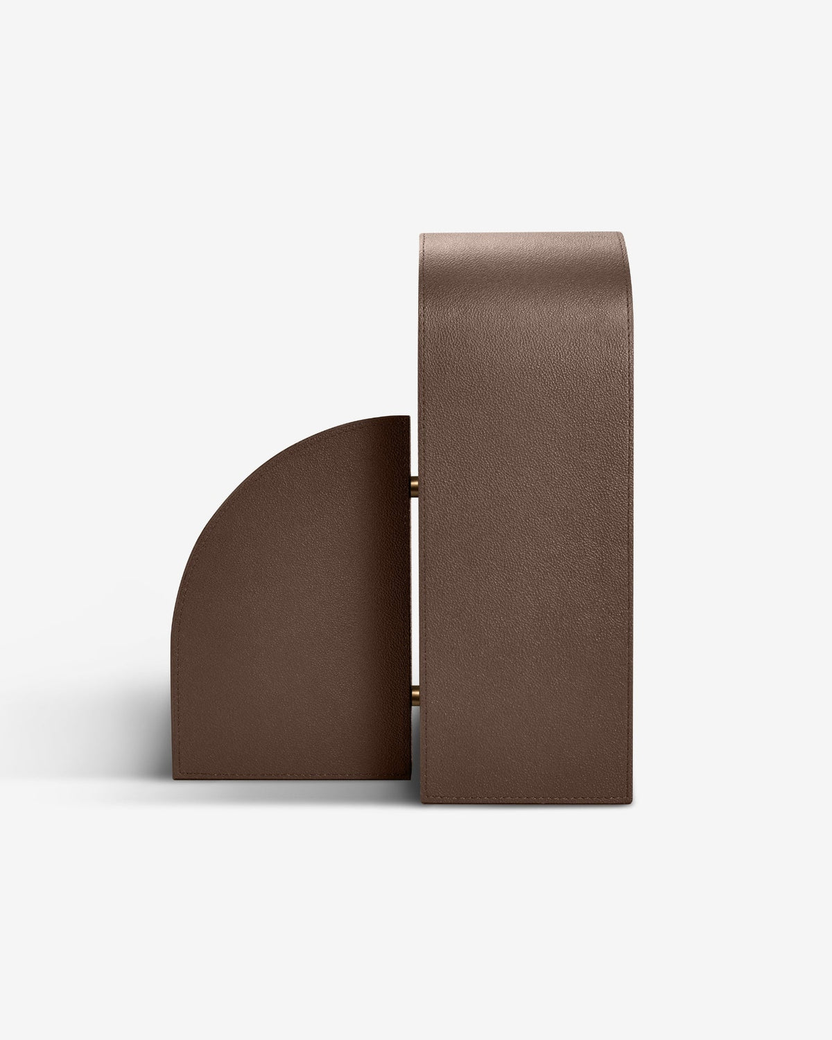 Cubist Bookends Set in Brown