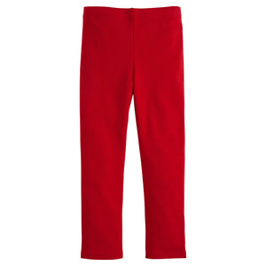 little english classic childrens clothing, girls stretchy red legging pull on style