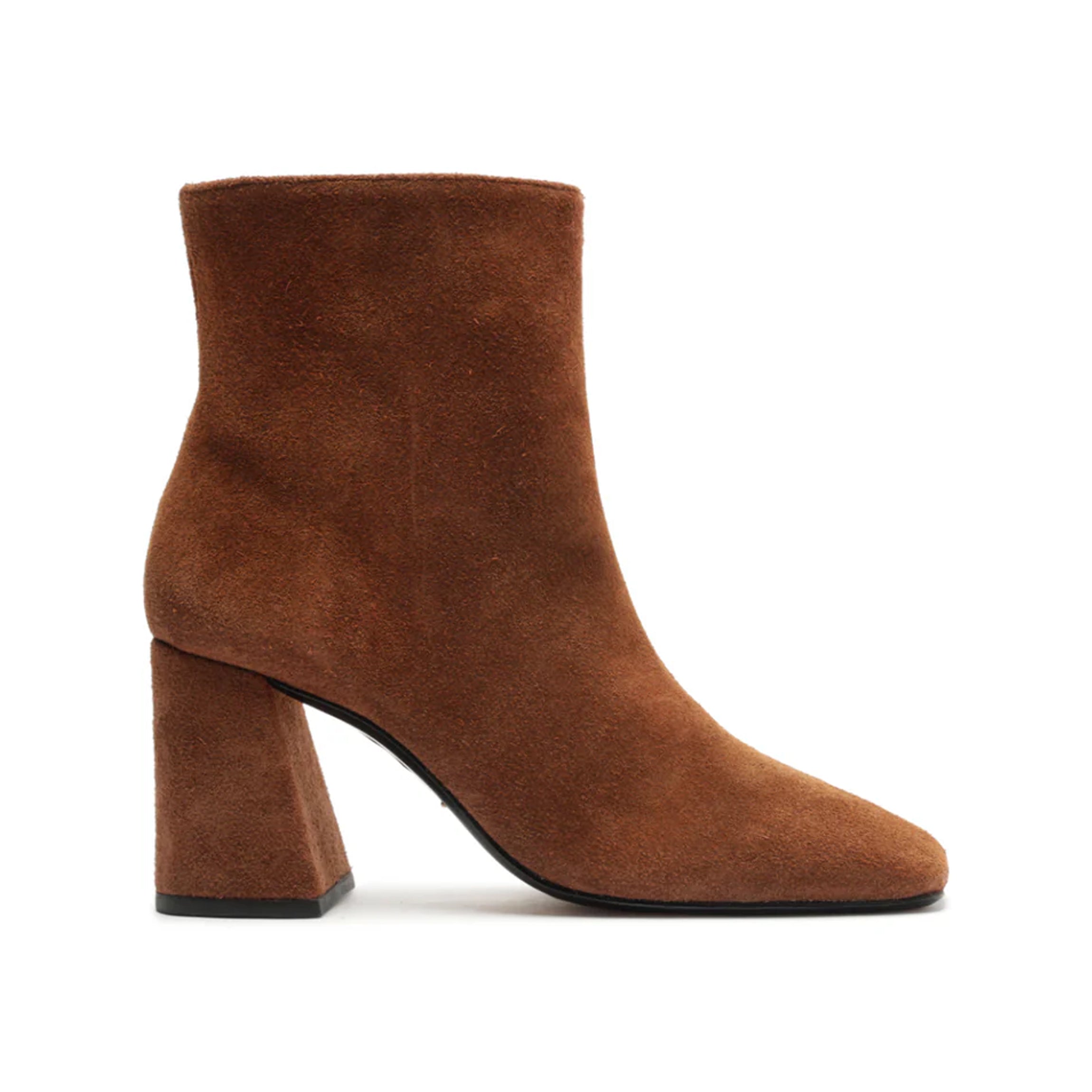 Leia Suede Bootie in Pecan Brown