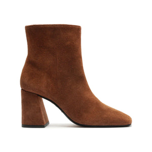 Leia Suede Bootie in Pecan Brown