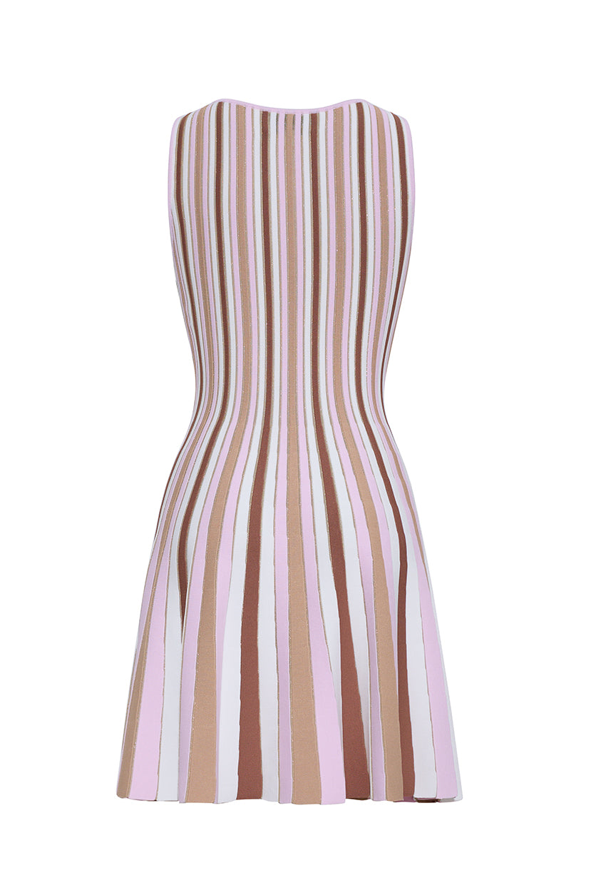 Leila Mini Dress in Blush Stripe