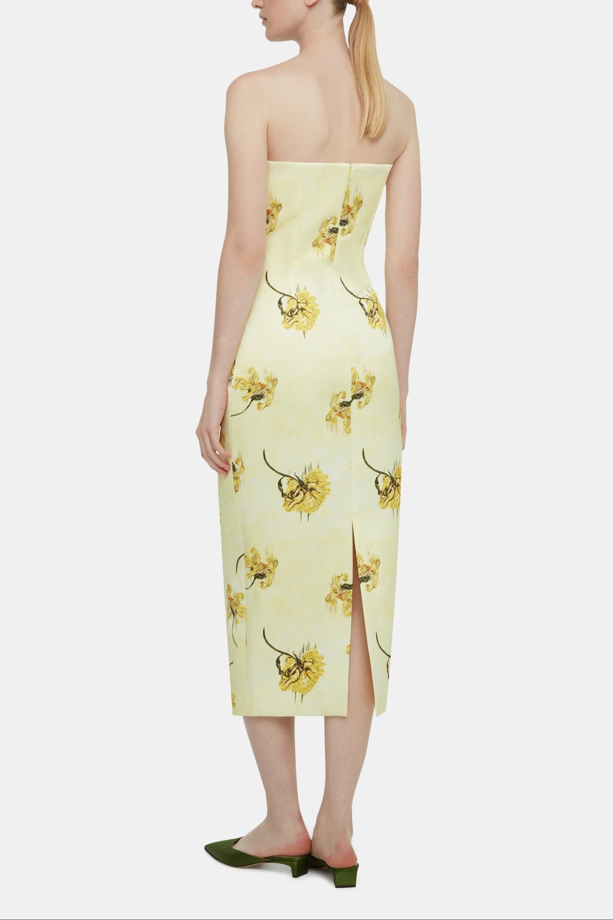 Leila Dress In Yellow Floral On Lemon Genzianella | Emilia Wickstead