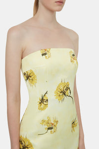 Leila Dress In Yellow Floral On Lemon Genzianella | Emilia Wickstead