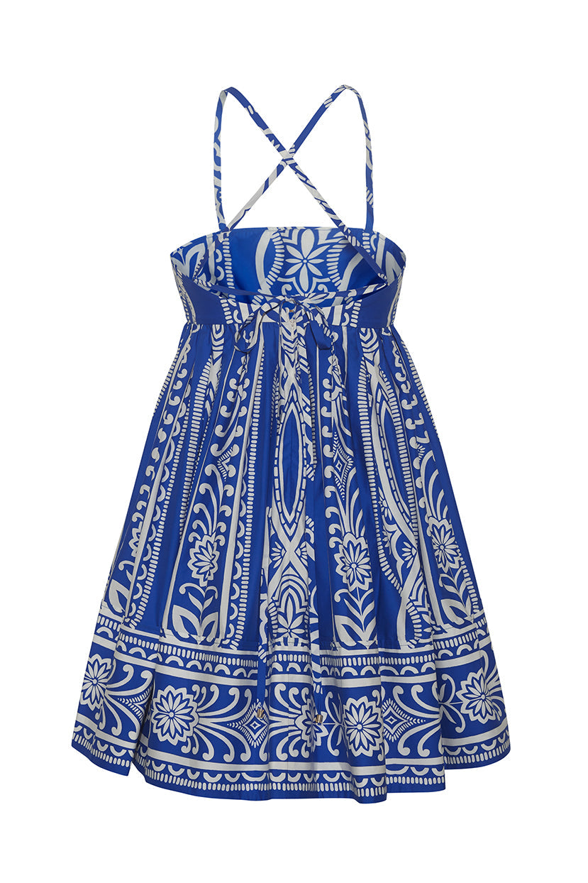 Leo Mini Dress in Rowan Cobalt