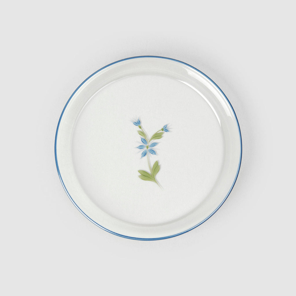 Les Bleuets Glass Bread Plate