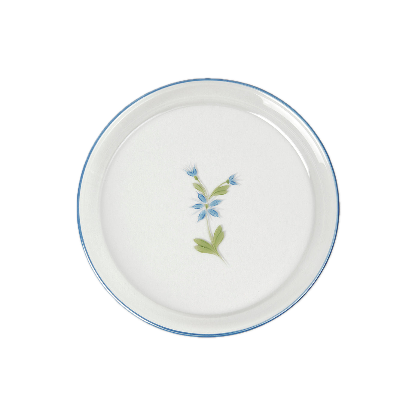 Les Bleuets Glass Bread Plate