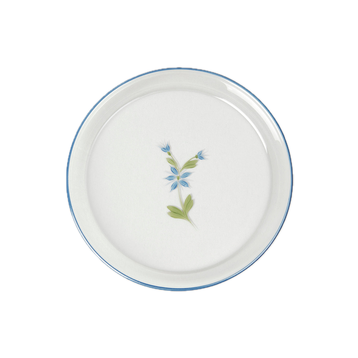 Les Bleuets Glass Bread Plate