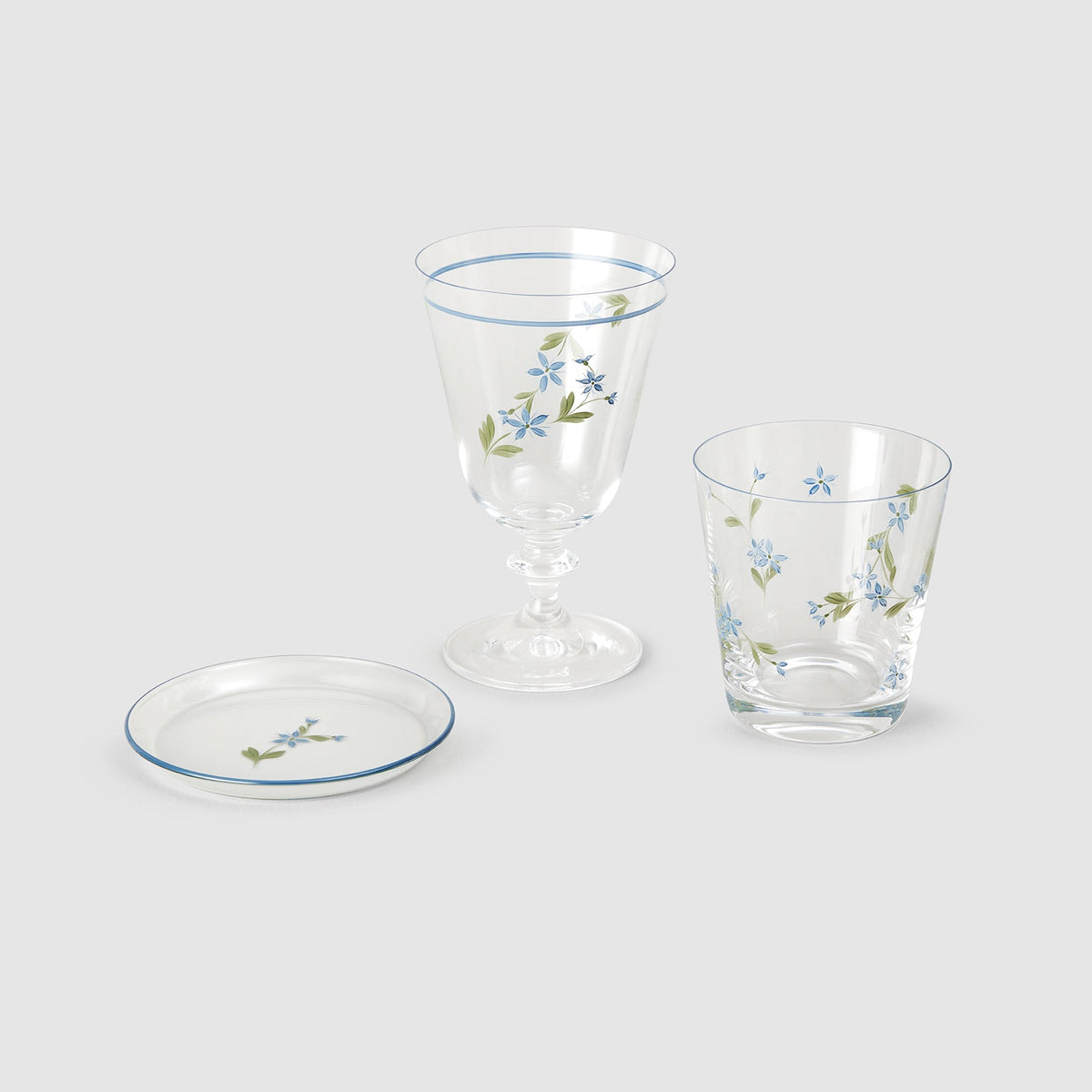 Les Bleuets Stemmed Glass