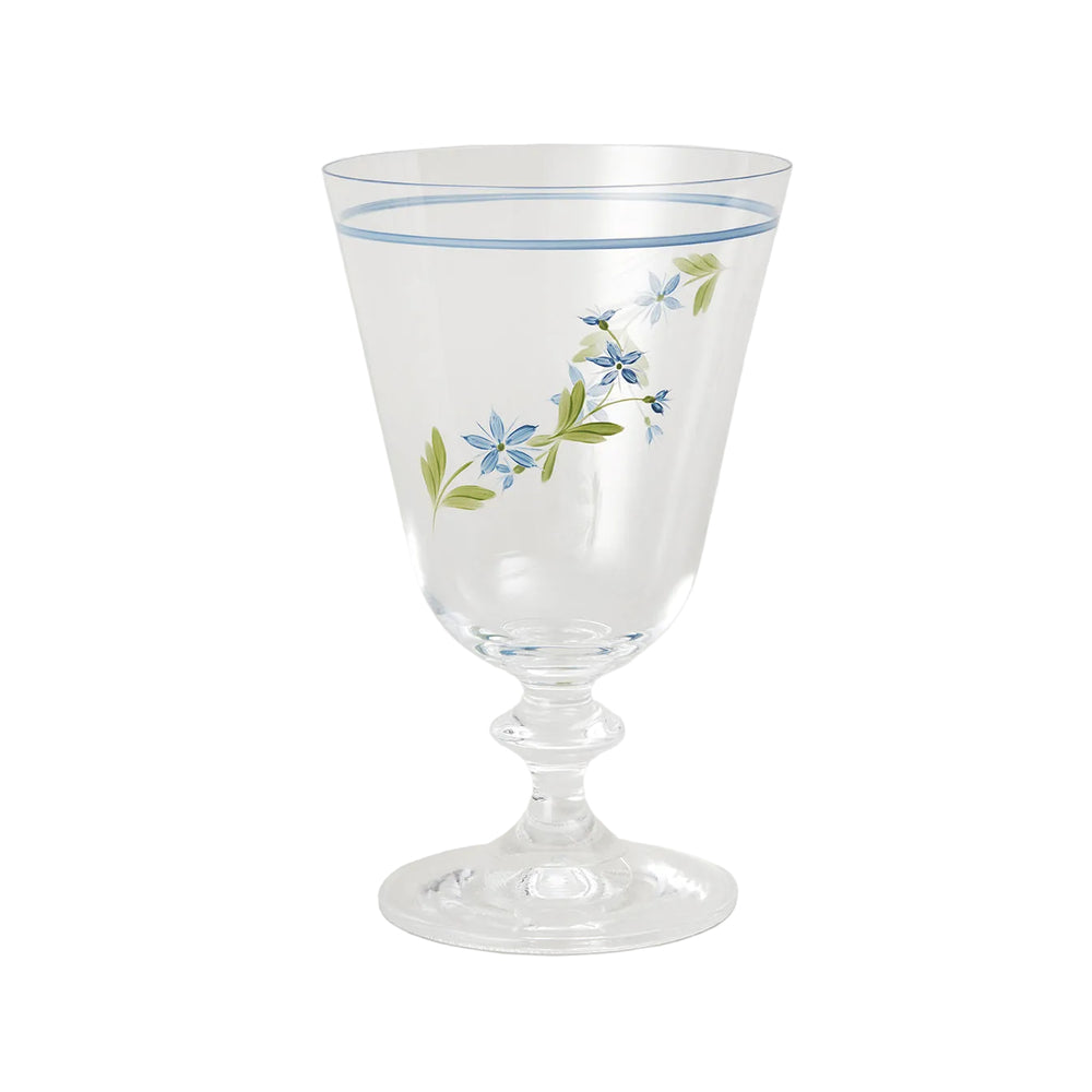 Les Bleuets Stemmed Glass