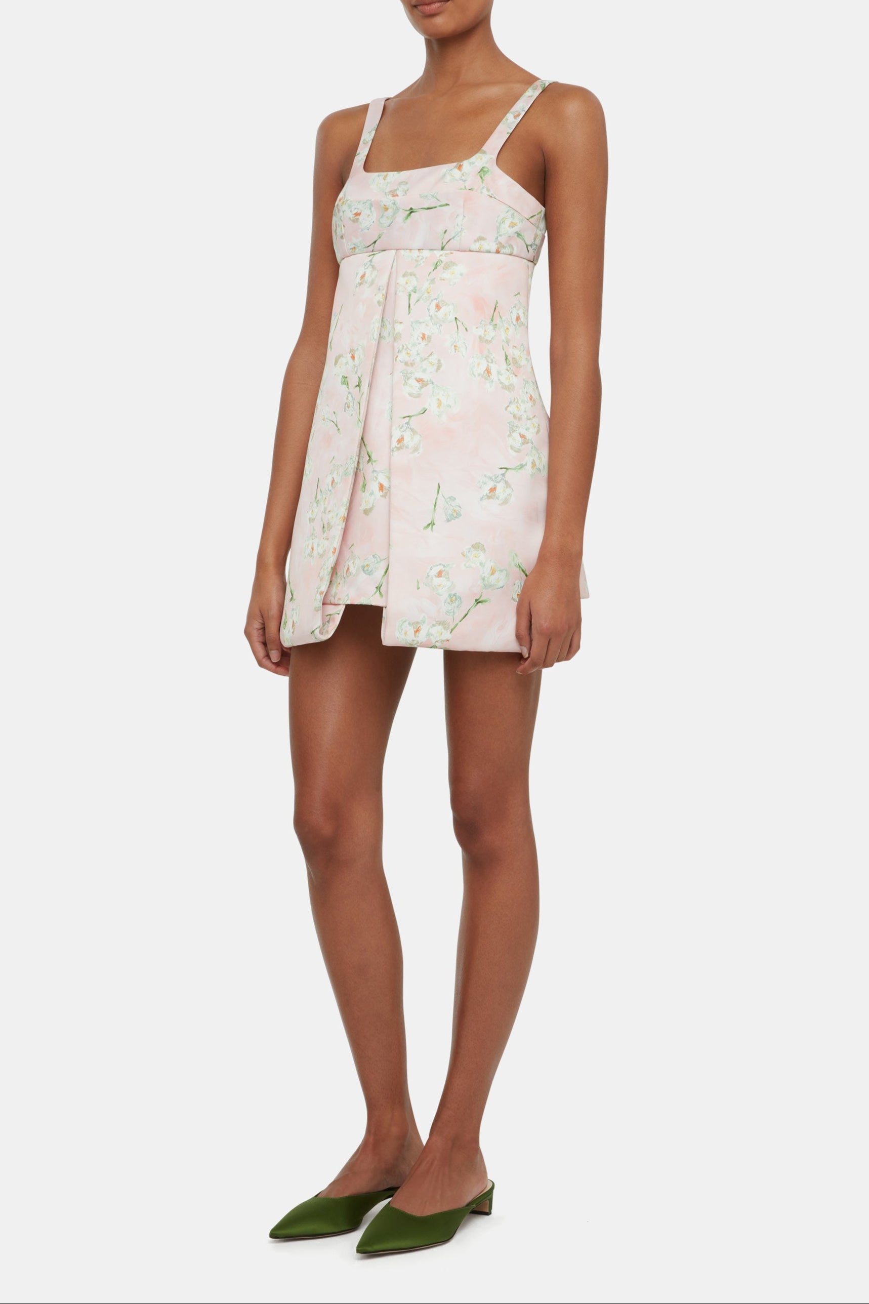 Levisa Dress In Little Lillies On Pink Floral Print Genzianella