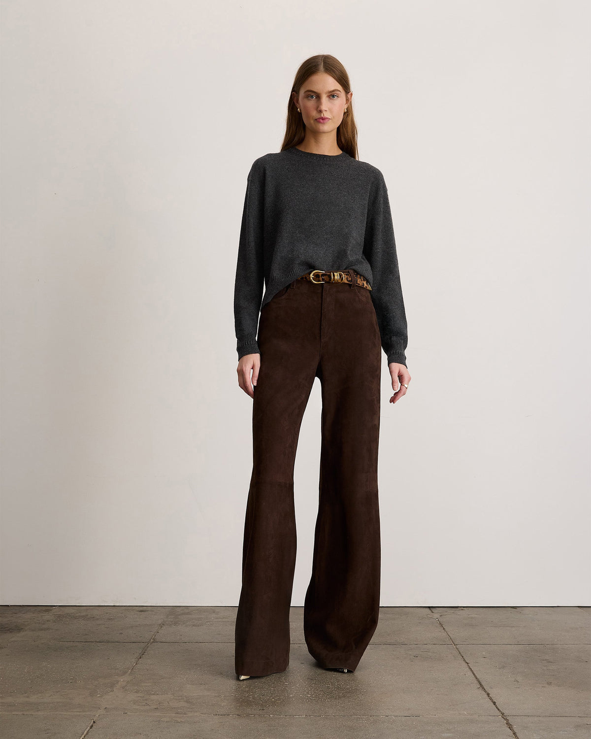 Lexia Cashmere Sweater in Charcoal