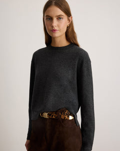 Lexia Cashmere Sweater in Charcoal