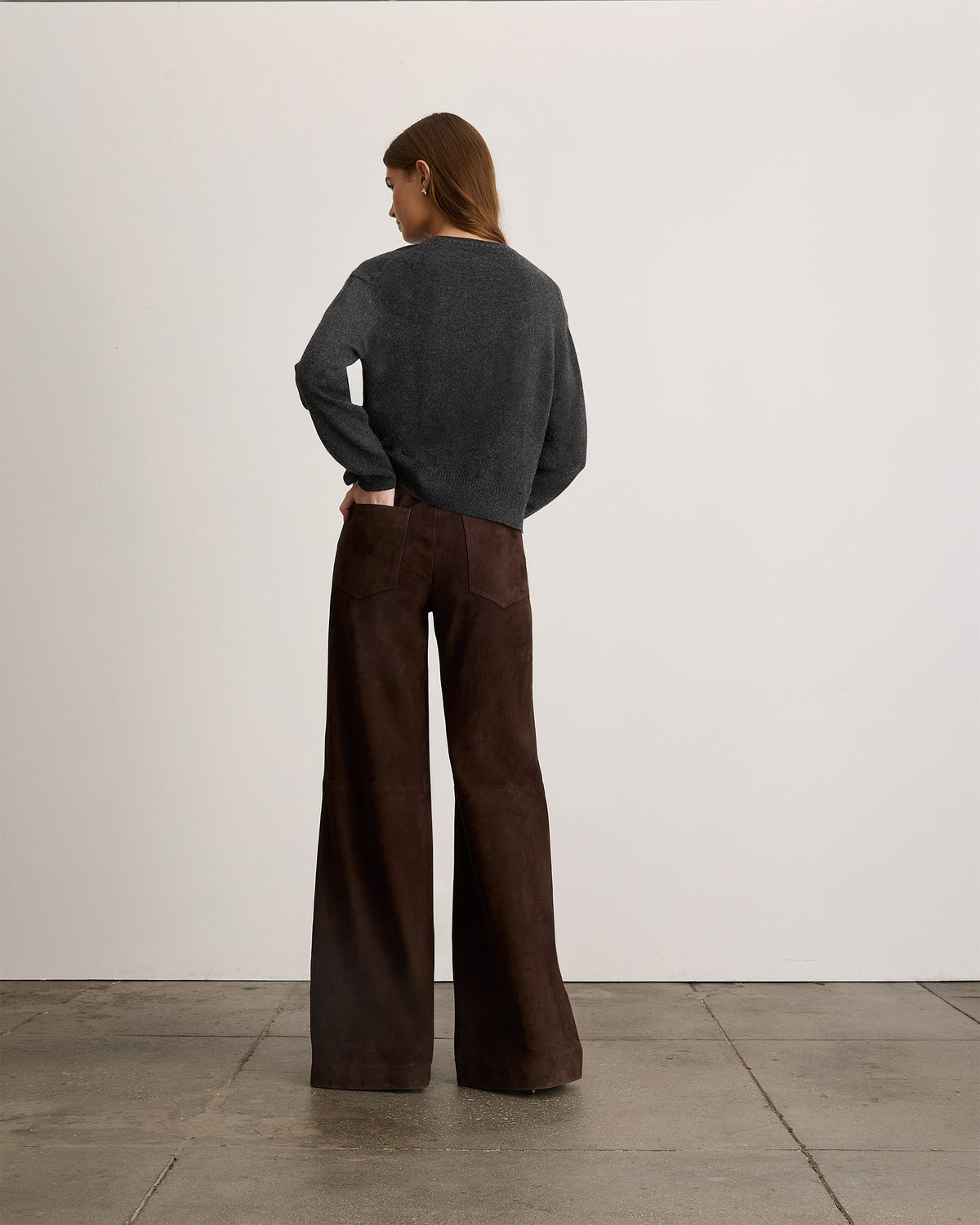 Lexia Cashmere Sweater in Charcoal