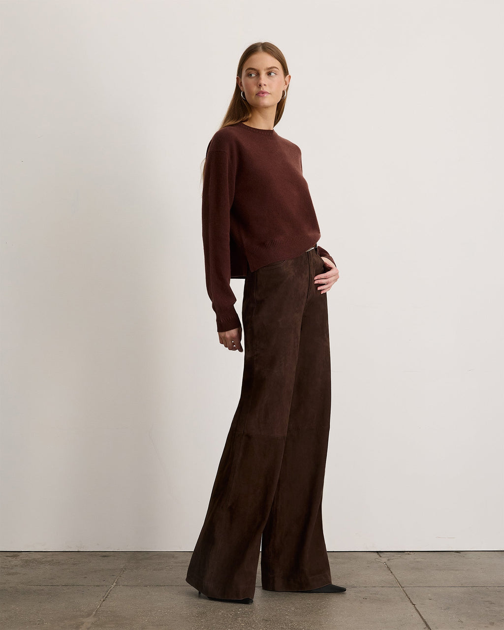 Lexia Cashmere Sweater in Deep Redwood