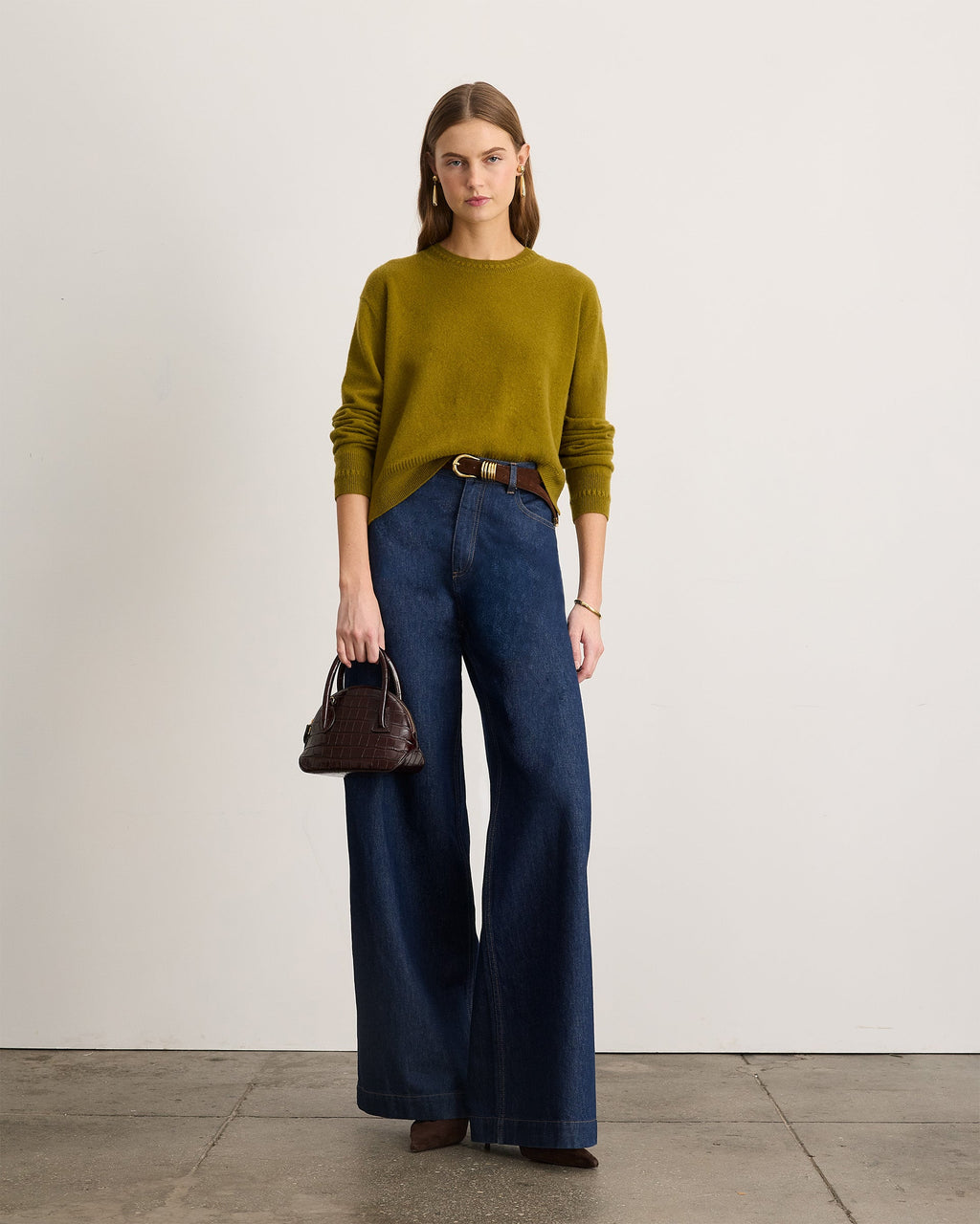 Lexia Cashmere Sweater in Sprout