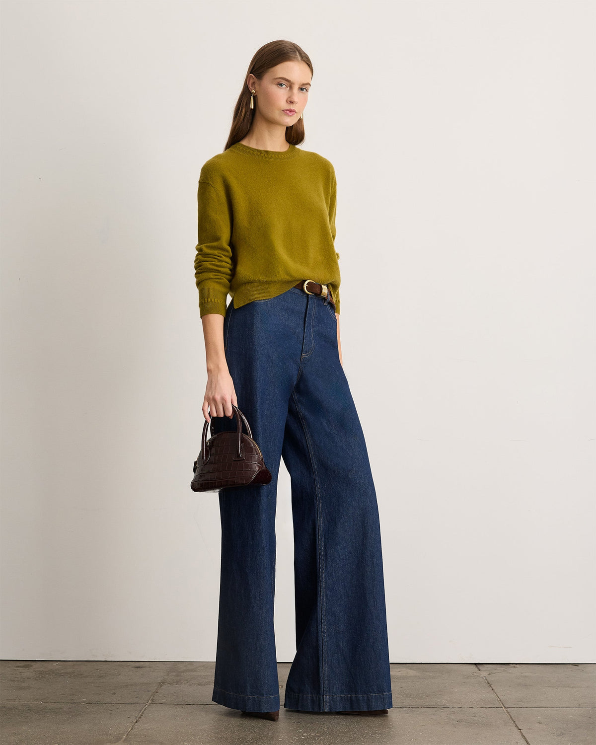 Lexia Cashmere Sweater in Sprout