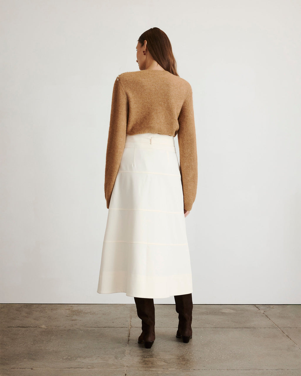 Lexia Embellished Sweater in Camel