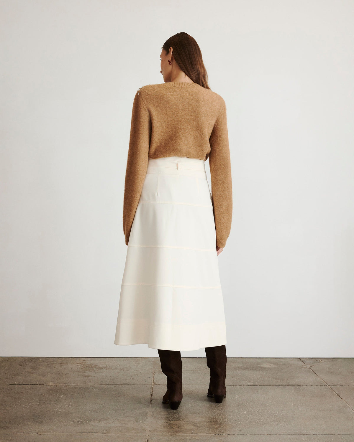 Lexia Embellished Sweater in Camel