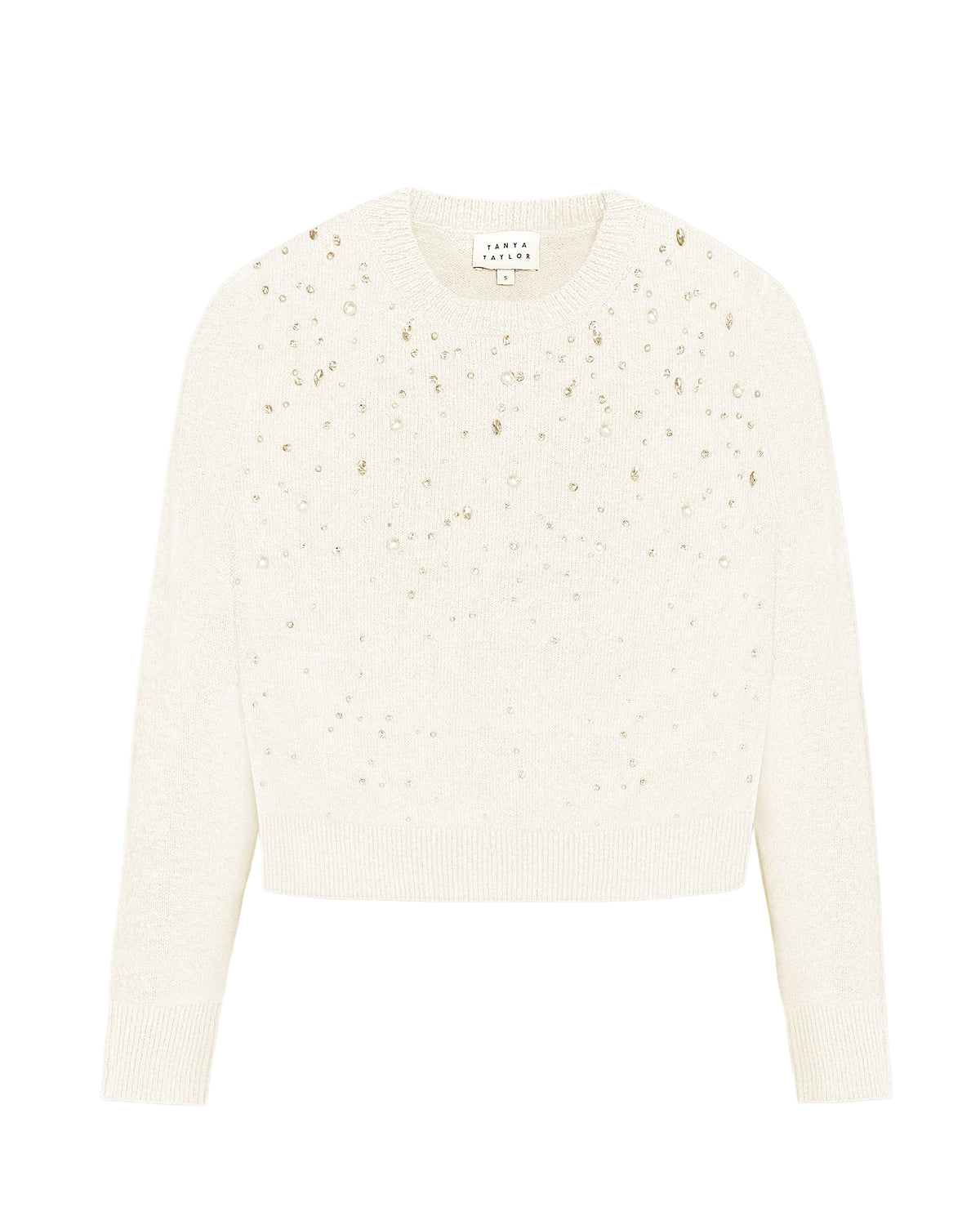 Lexia Embellished Sweater in Cream