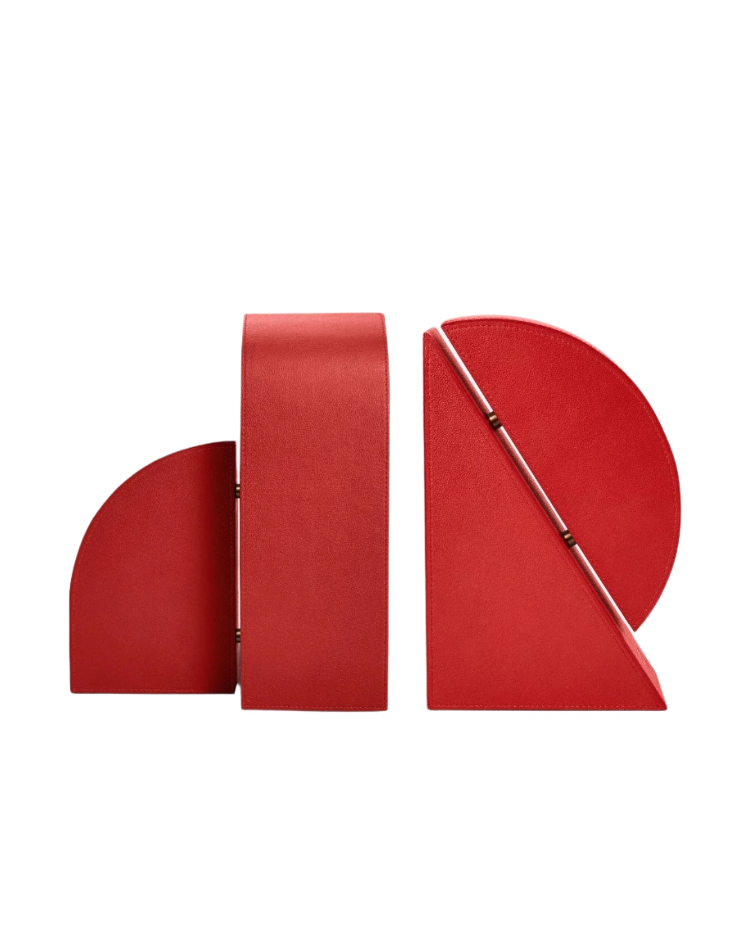 Cubist Bookends Set in Red