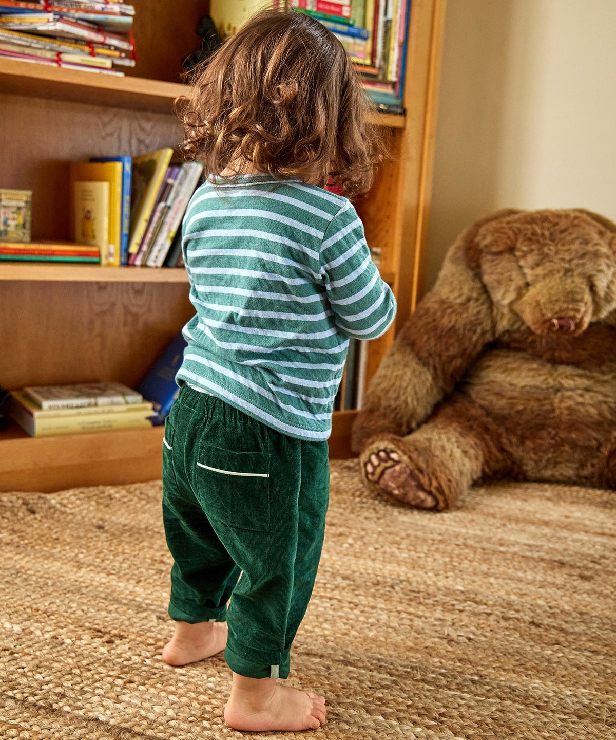 Bowie Baby Pant in Forest Corduroy