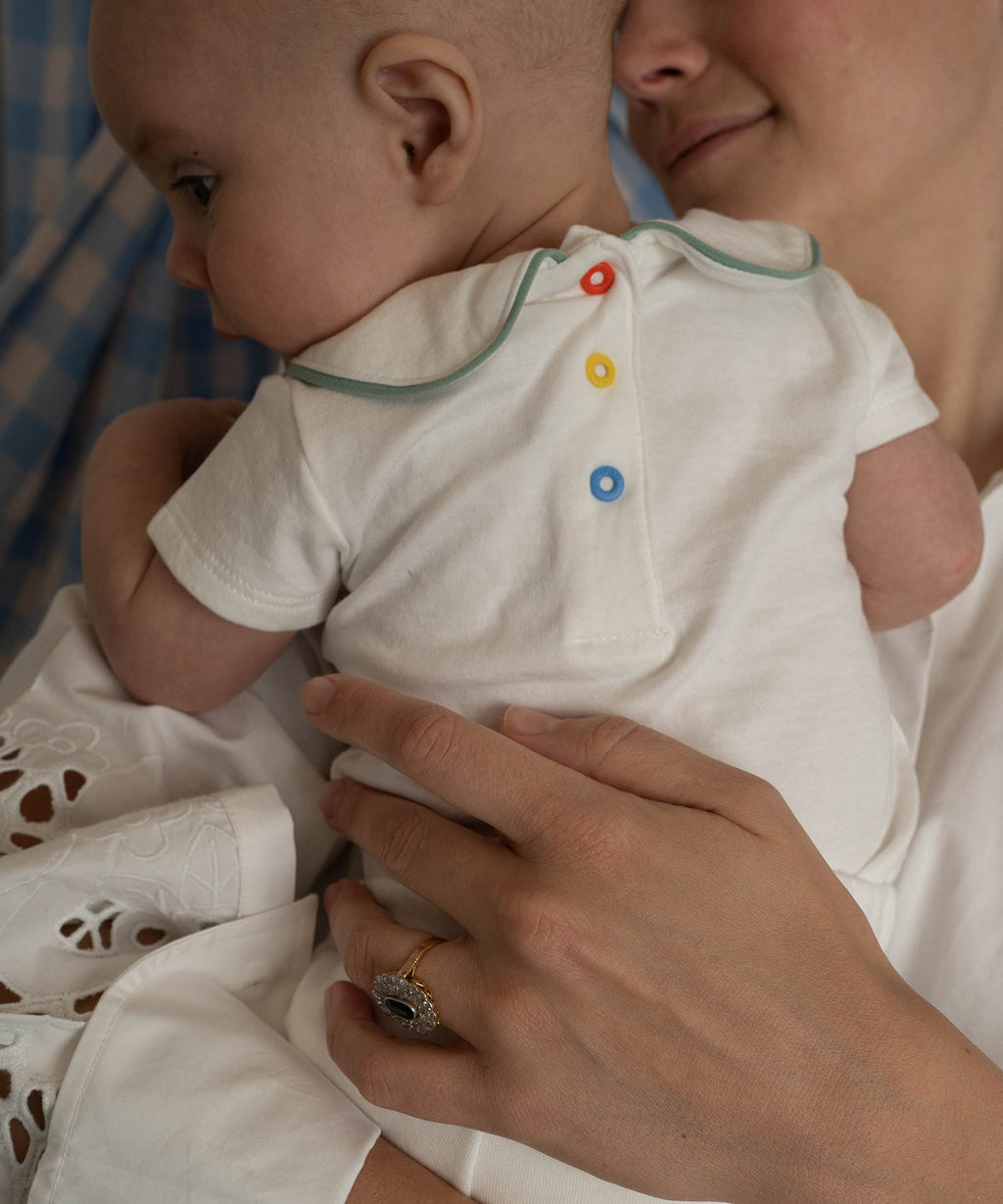 Pan One-Piece in Seafoam Piping