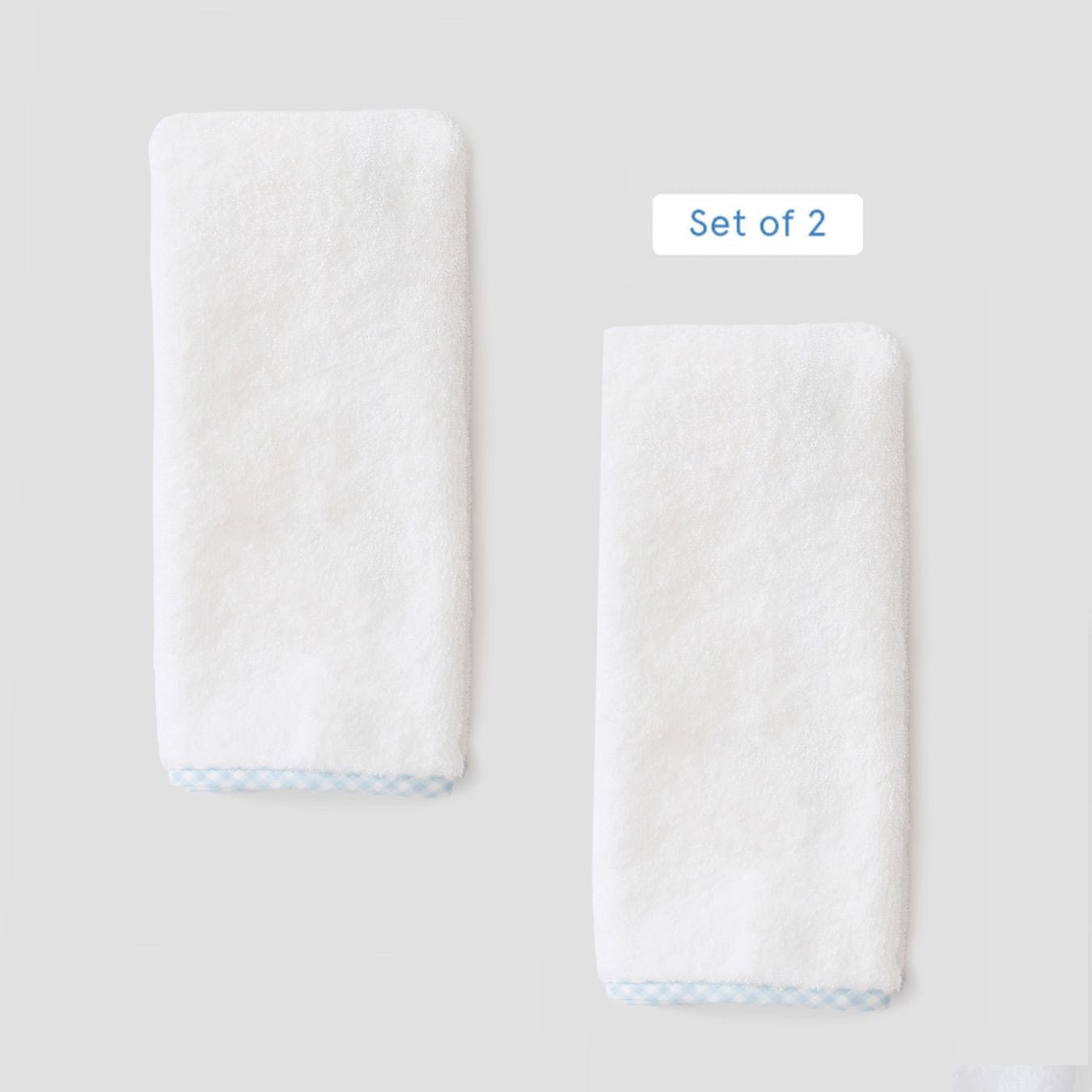 Baby Burp Cloths (pair) | Blue Gingham