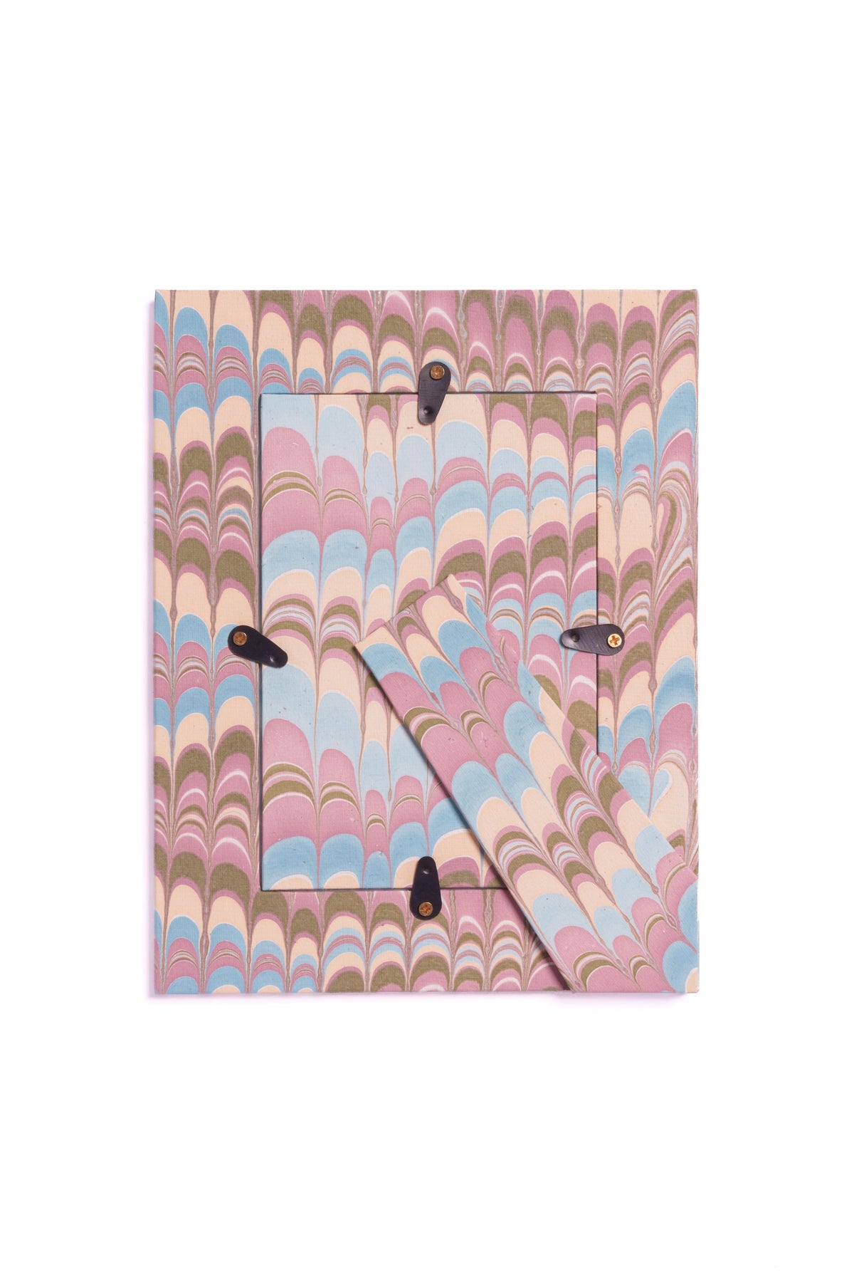 Hand-Marbled Picture Frame 4x6 in Lilac Blues