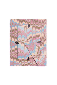 Hand-Marbled Picture Frame 4x6 in Lilac Blues