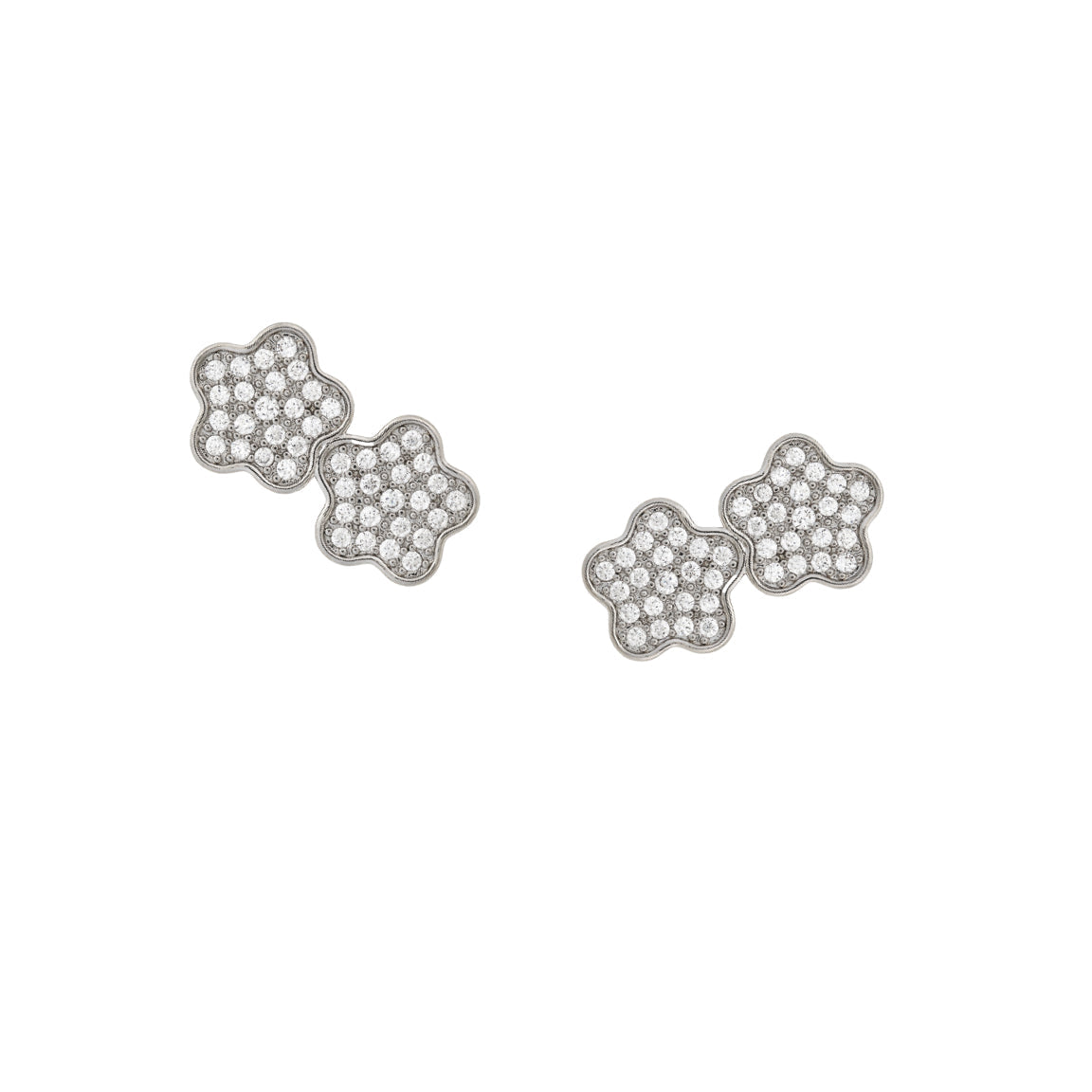 Lilia Pave Climber in White Gold