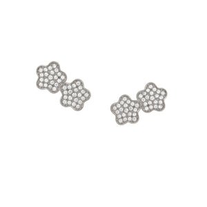 Lilia Pave Climber in White Gold