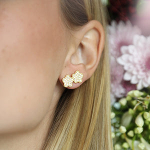 Lilia Pave Climber in Yellow Gold