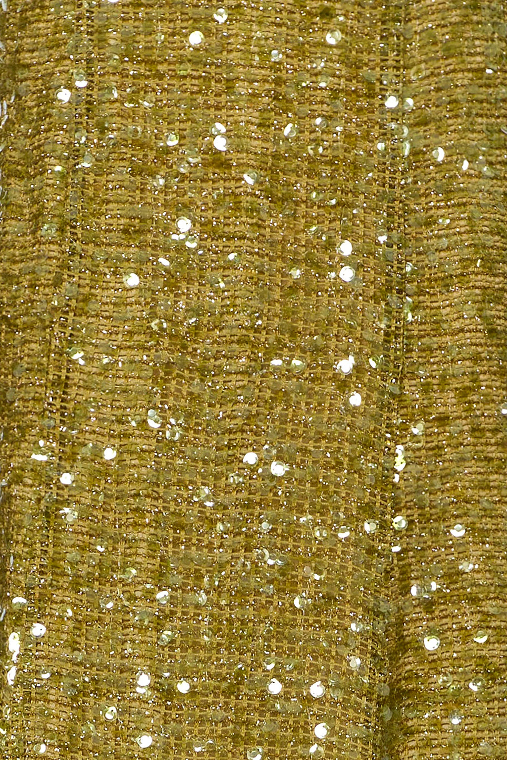 Close up of the Lindsey Skirt in Moss Sequin. 