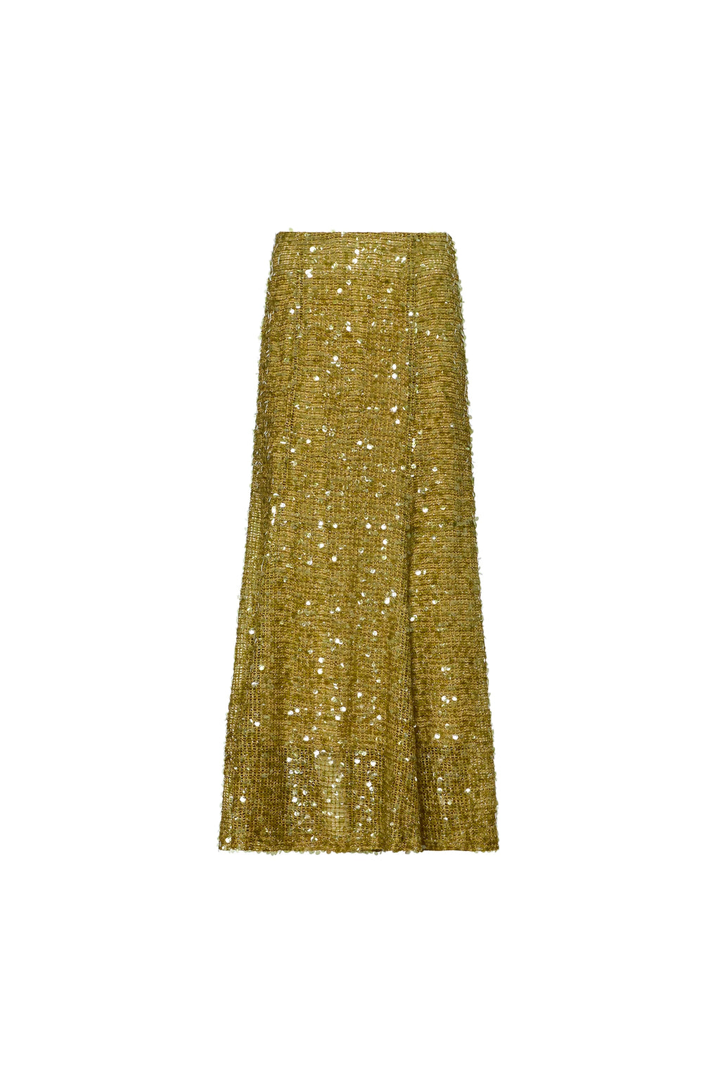 The Lindsey Skirt in Moss Sequin. 