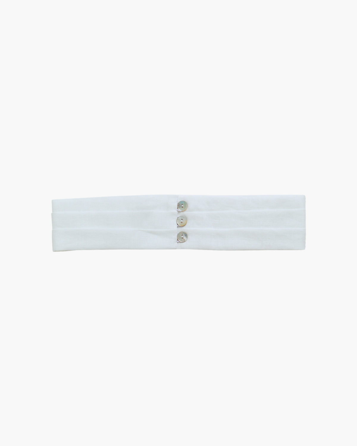 Linen Cummerbund in Off White