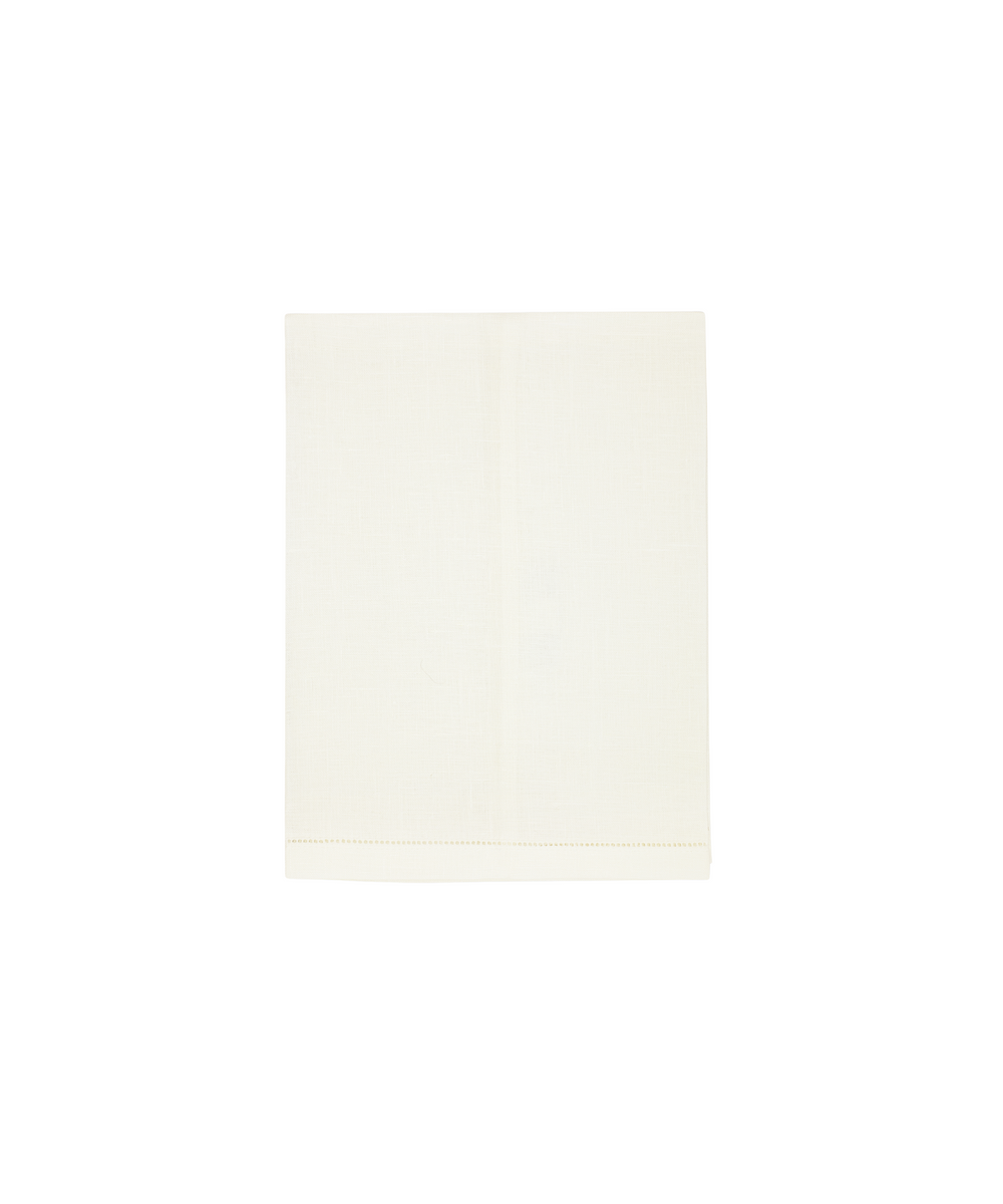 Rebecca Udall, Luxury Classic Hemstitch Linen Hand Towel, White
