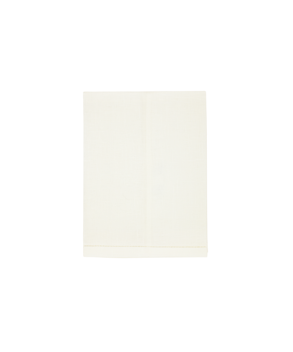 Rebecca Udall, Luxury Classic Hemstitch Linen Hand Towel, White