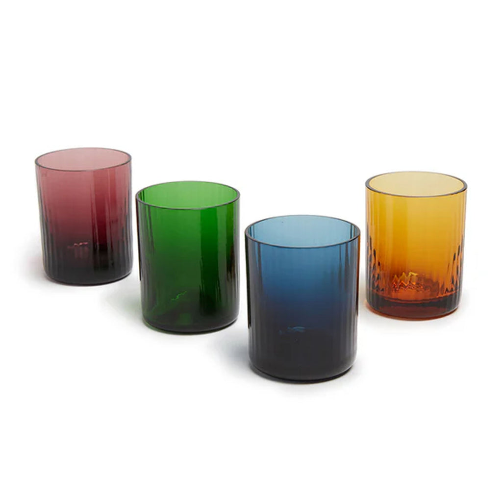 Liquor Glasses in Rainbow Mix Multicolor, Set of 4
