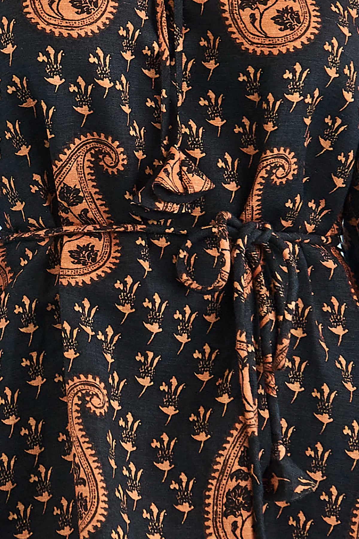 Close up of the Lisette Dress in Glen Paisley.