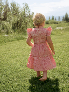 Little Lady Field Dress in Red Gingham