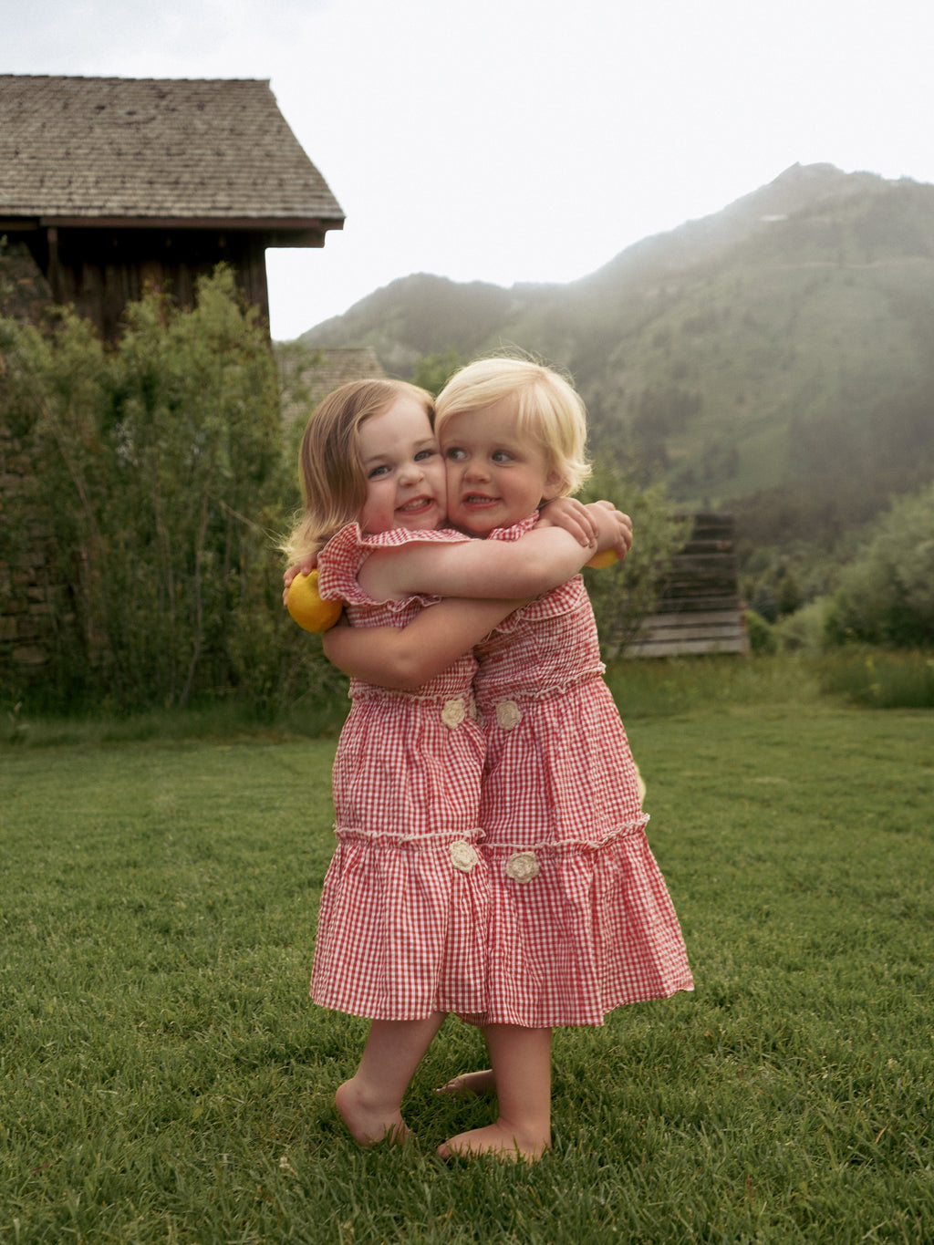 Little Lady Field Dress in Red Gingham