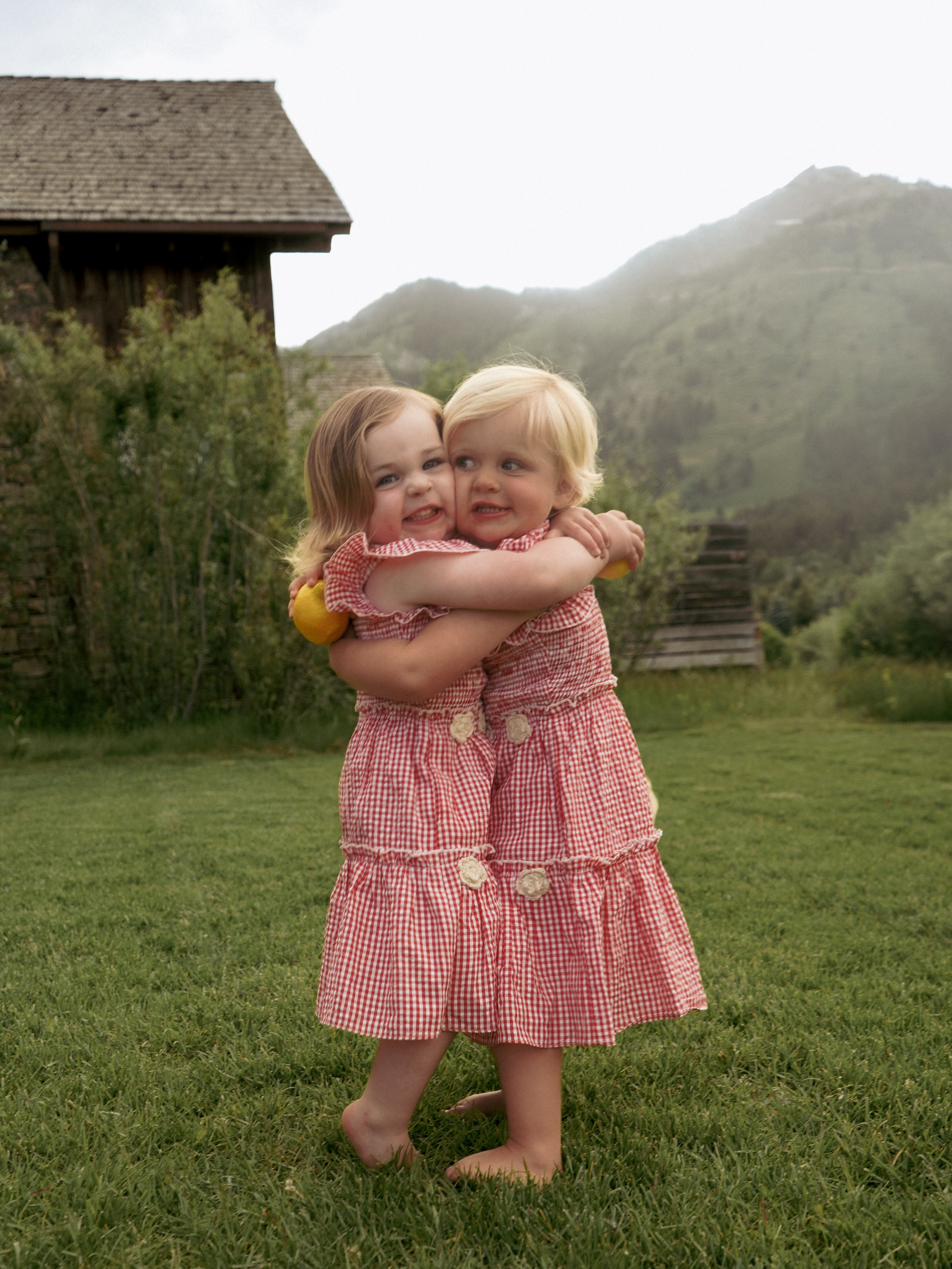 Little Lady Field Dress in Red Gingham
