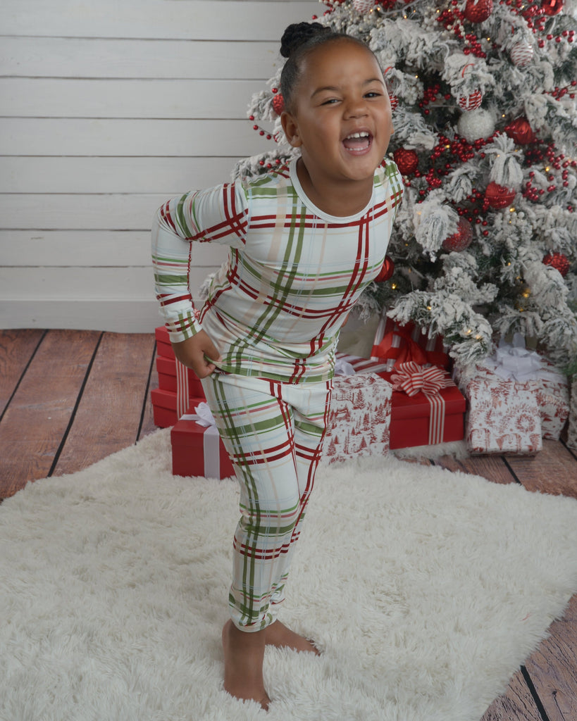 Bamboo Two Piece PJs, Boys pjs, Soft Christmas Pajamas for Kids